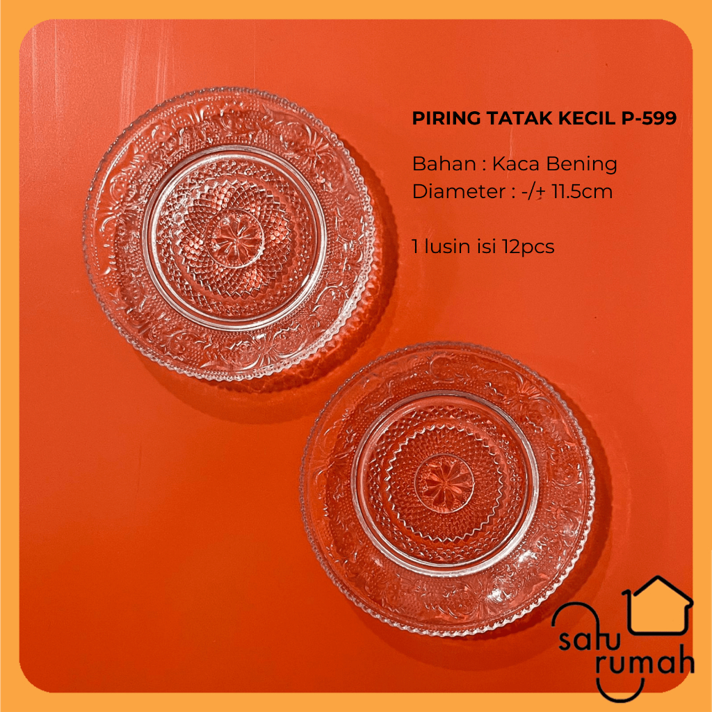 12PCS PIRING TATAK KECIL/PIRING TATAK KACA BENING/ WADAH PERMEN KECIL/ TATAKAN CEMILAN KECIL
