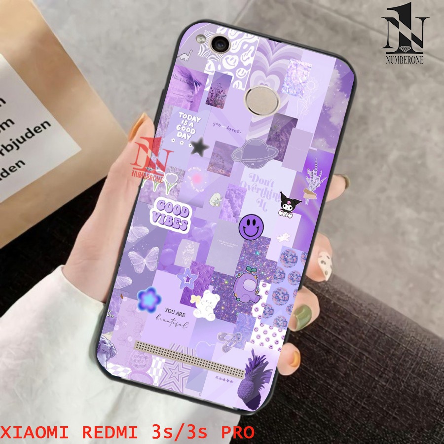 Case XIaomi Redmi 3/3s/3s Pro  [Purple Aesthetic] Aneka casing, case, kondom hp, custom case, case a