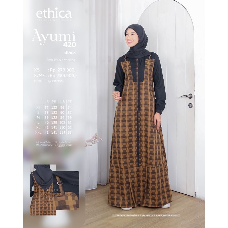 Gamis Dewasa by Ethica "Ayumi 240 Black"
