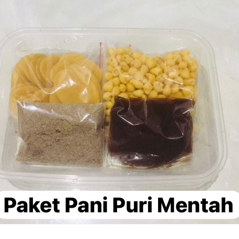 

PAKET PANIPURI MENTAH 200G(Kuah Panipuri & Tamarind Paste) + Boondi