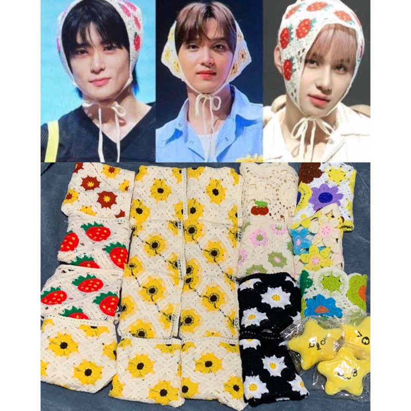 [ready] bandana rajut couple with nct 127 ilichil jaehyun haechan jungwoo aespa winter