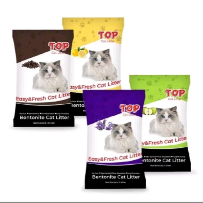 Top Cat Pasir Kucing - Cat Litter 5 Litter Wangi Gumpal