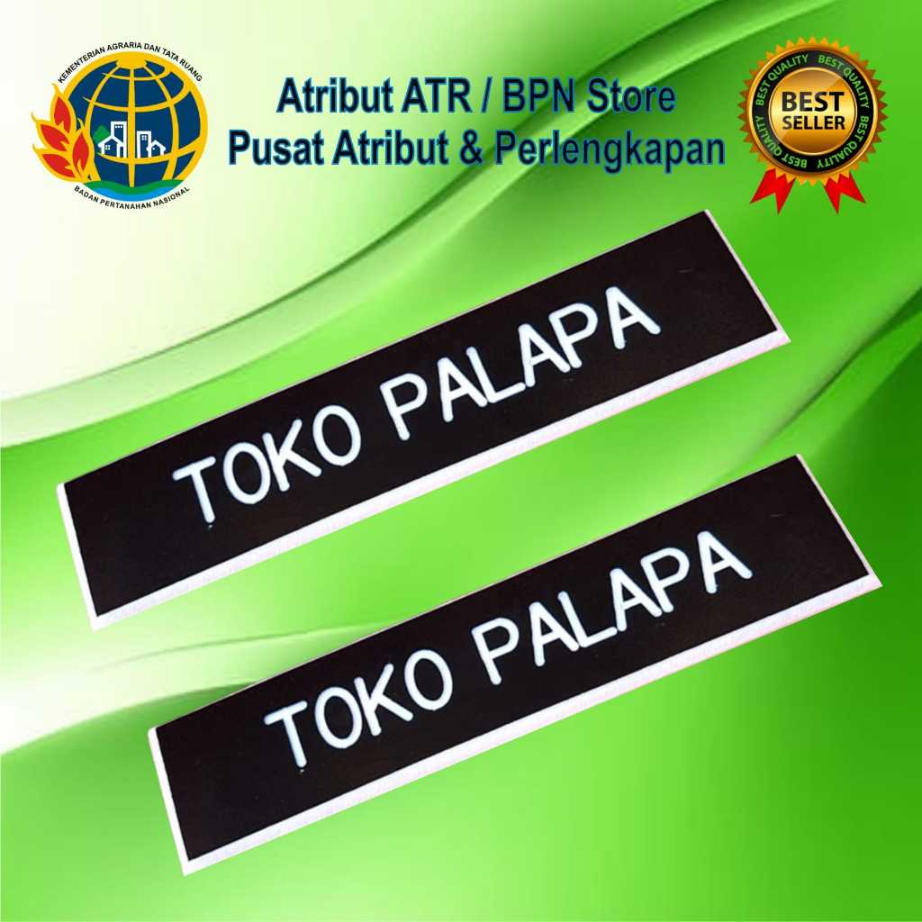 

RB Nametag Gravo Hitam List Putih Proses Cepat