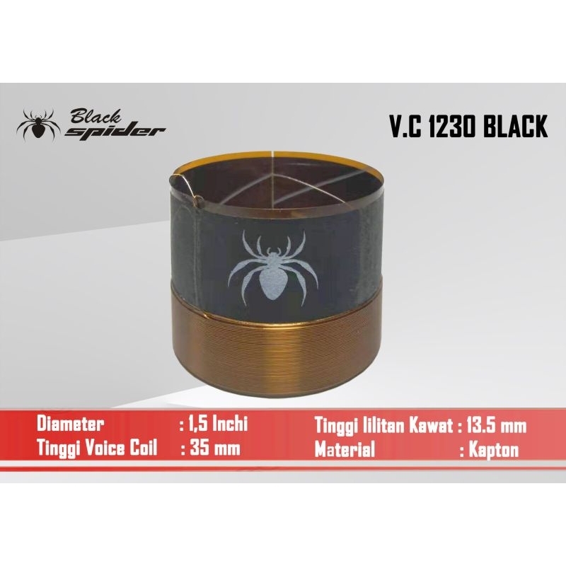 SPUL SPEAKER 1,5INCHI BLACKSPIDER BS1230BLACK SPOOL SPIKER 1230 BLACKSPIDER ORIGINAL