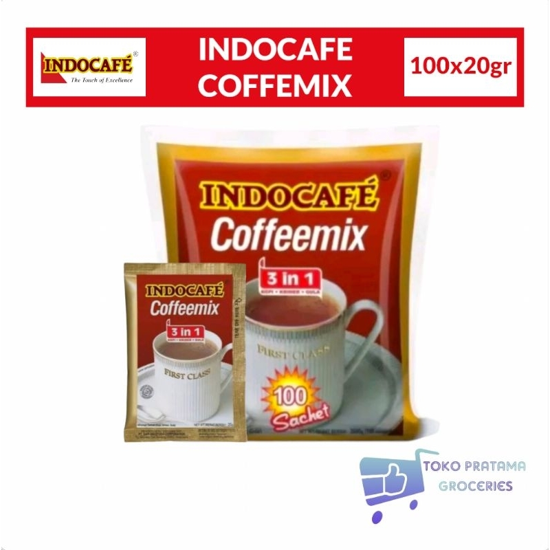 

INDOCAFE COFFEMIX 3 IN 1 BAG ISI 10 RENCENG/100 SACHET