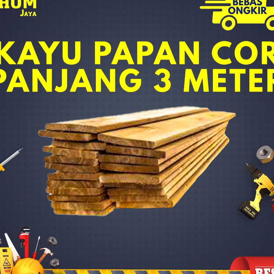 murah KAYU PAPAN COR  KAYU PAPAN  PANJANG 3 METER