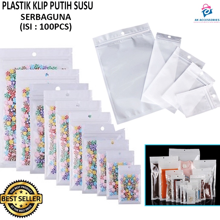 Hemat AKACC PLASTIK ZIPLOCK PUTIH SUSU ISI 1PCS  PLASTIK KLIP ZIPLOCK