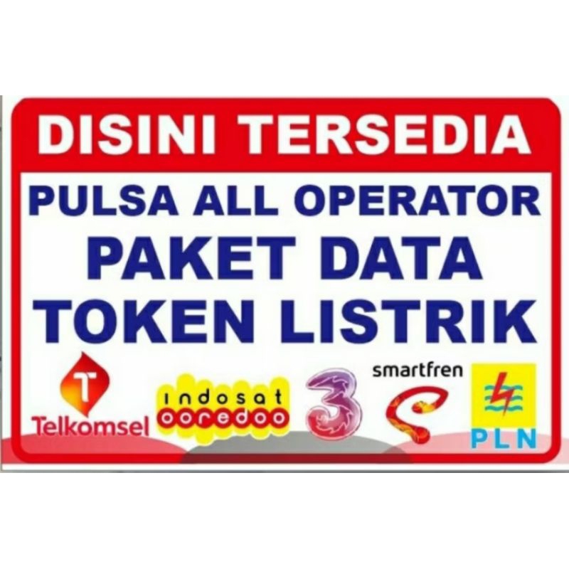 

Sticker HVS Jual Pulsa Dan Token Ukuran A6