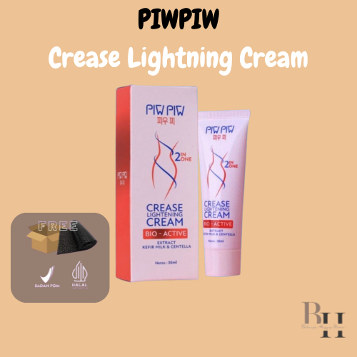 PiwPiw Crease Lightning Cream Pemutih Pencerah Ketiak Selangkangan Lipatan Kulit Aman BPOM