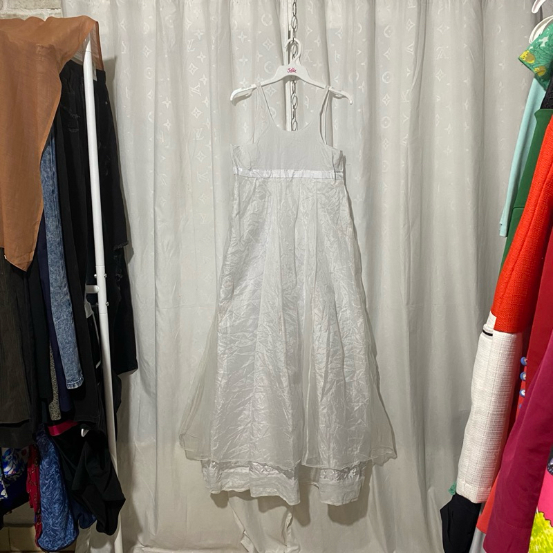 Petticoat dalaman dress panjang putih