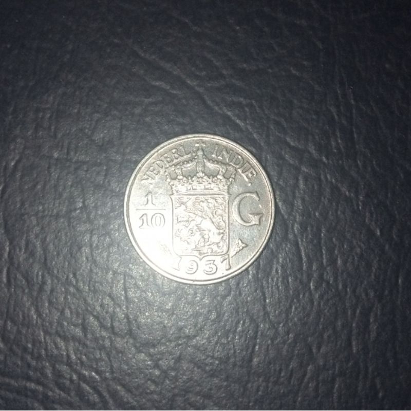 Koin Zadoel Silver Perak Hindia Belanda 1/10 Gulden ( ORIGINAL )