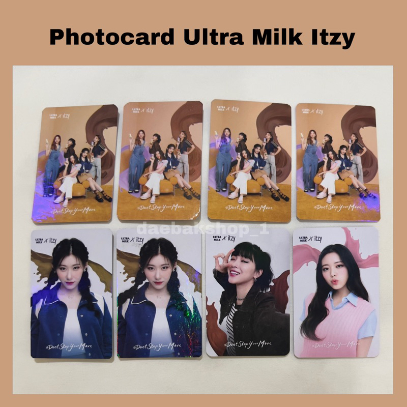 Photocard Ultra Milk Itzy Lia Selca Ryujin Yeji Chaeryeong Yuna Official Pc ultramilk hologram