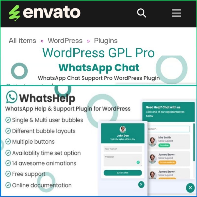 WhatsApp Chat Support Pro WordPress Plugin
