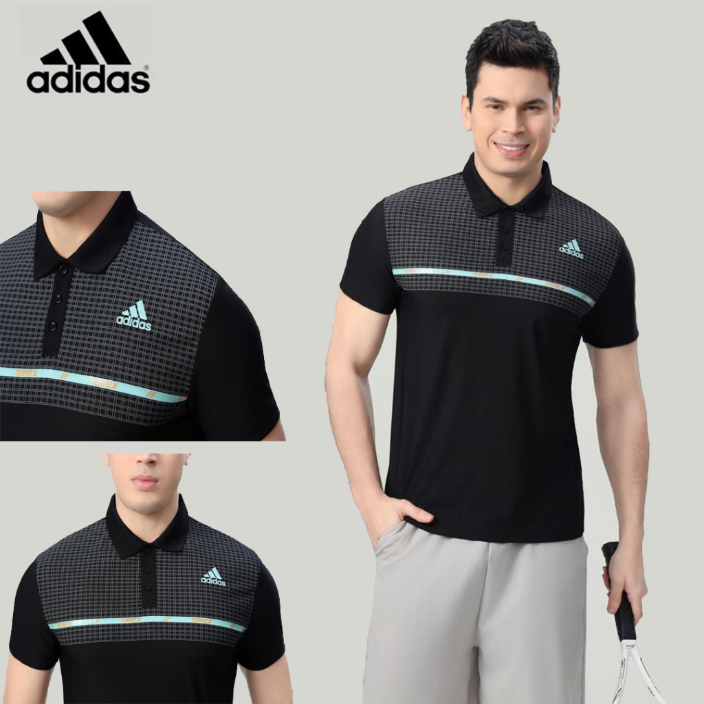 Kaos Olahraga Polo Sport ADIDAS Gym Fitness Premium IMPORT -2935