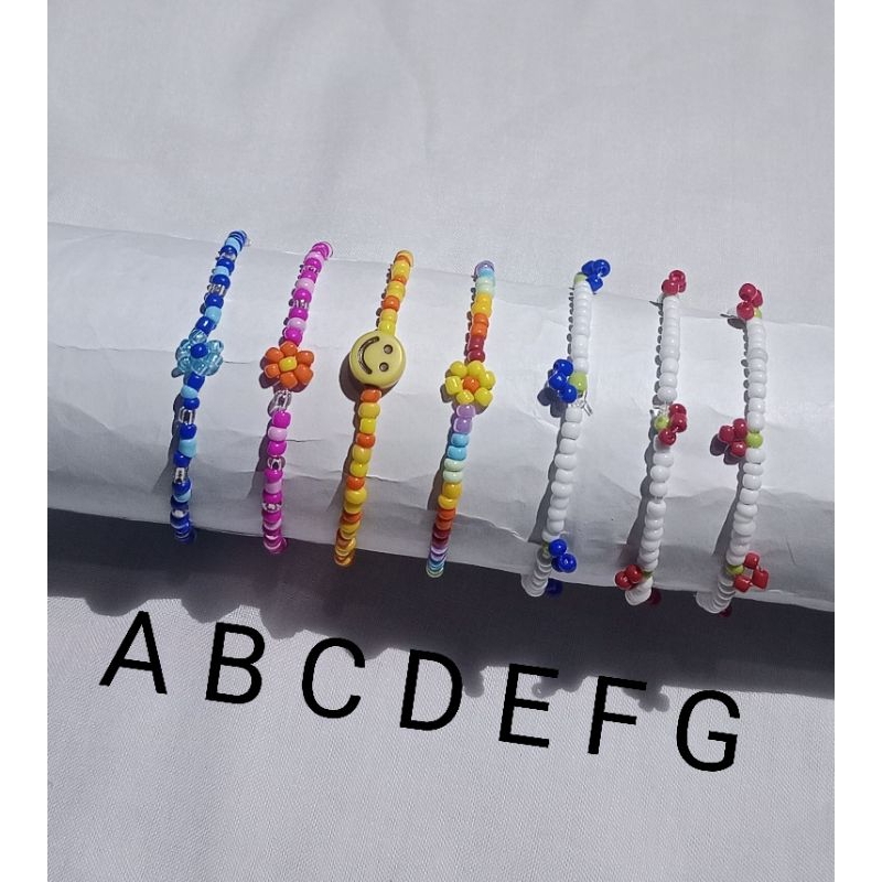 Gelang manik" bunga | gelang manik" buah | gelang manik" smile