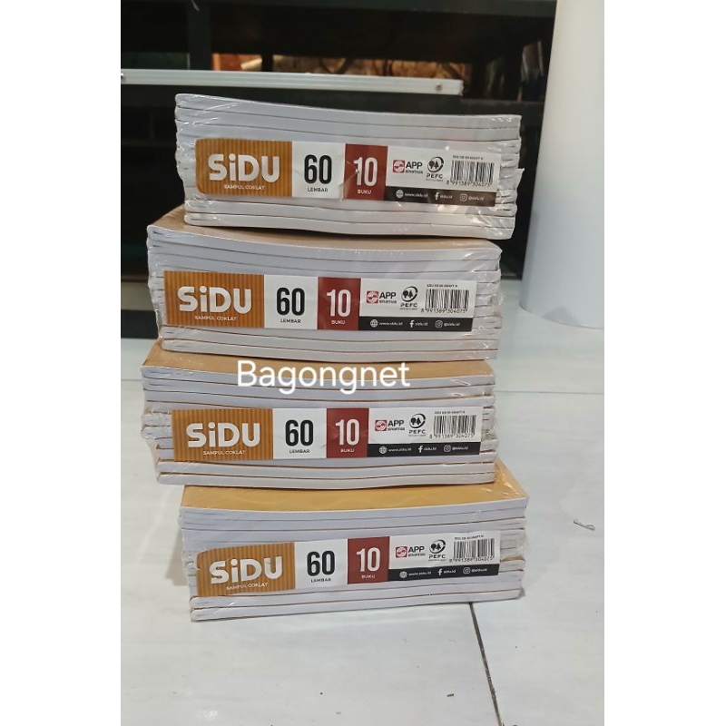 

Buku tulis sidu sampul coklat ukuran a5 isi 60 lembar (10 buku)