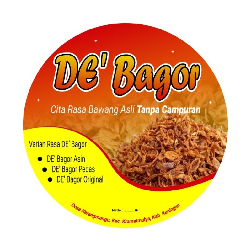 

De'Bagor Bawang Goreng Renyah Premium Berkualitas Tanpa Pengawet dan MSG (100g)