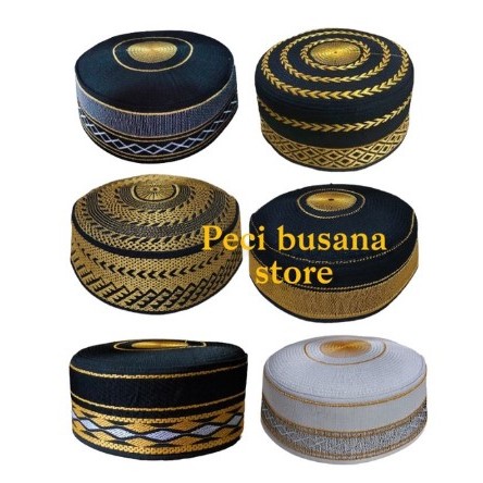 PECI BUGIS TER HITS KEREN BANNGET SONGKOK ISTIMEWA GOLD KUNING BORDIR CCOMPUTER BUSANA MUSLIM MALASY