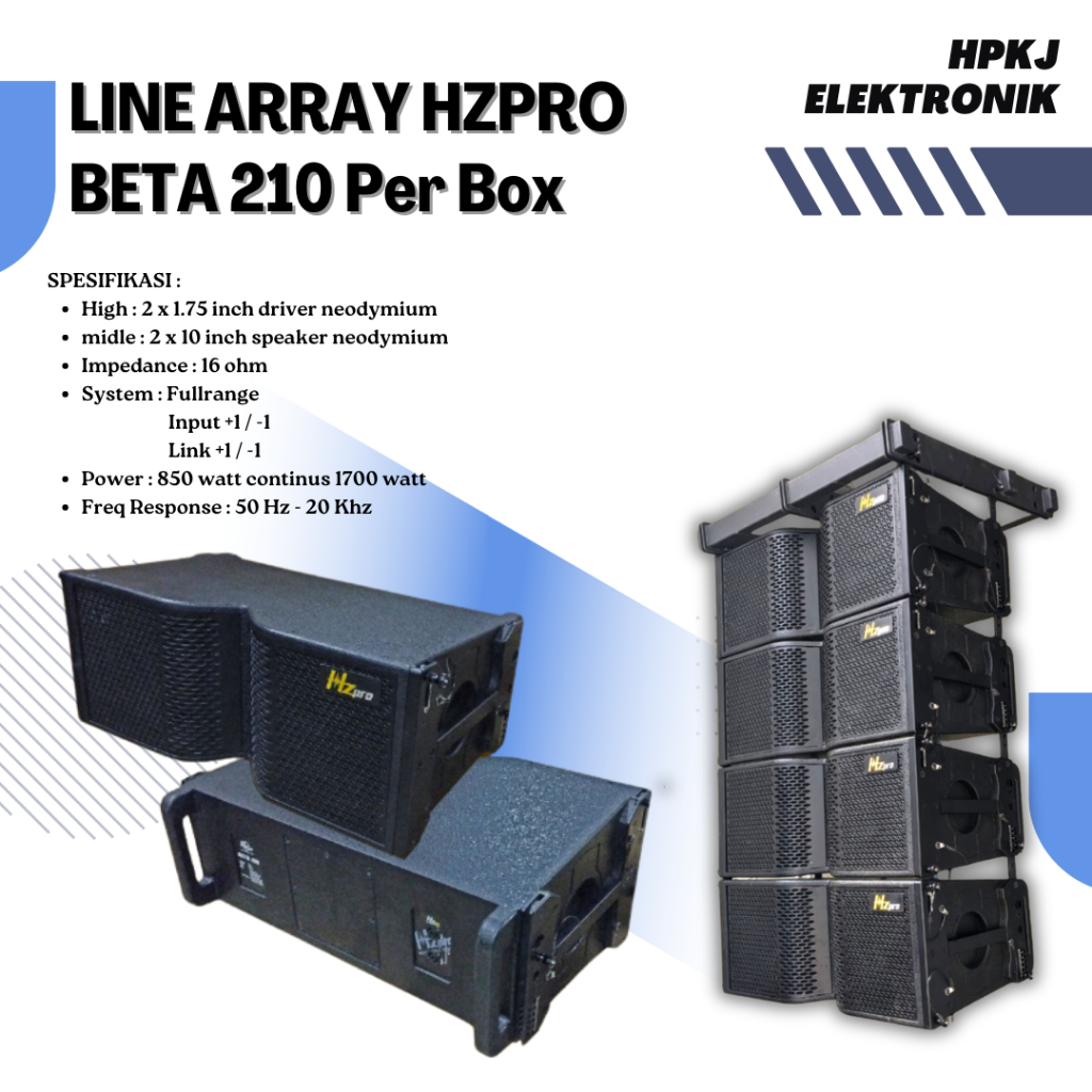 LINE ARRAY BETA 210 ORIGINAL HZ PRO speaker line array hz-pro beta 210