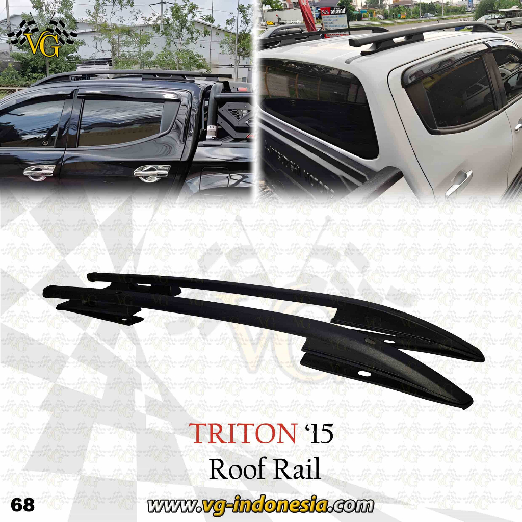 ROOF RAIL ROOFRAIL TRITON 2015 - 2023 BLACK