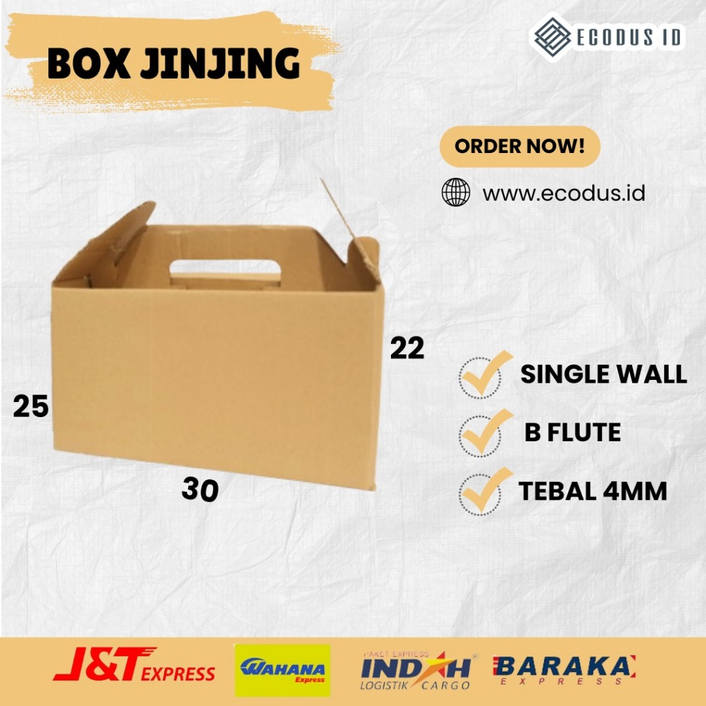 

Kardus box packing model cangking polos ukuran 30x25x22 cm (10pcs)
