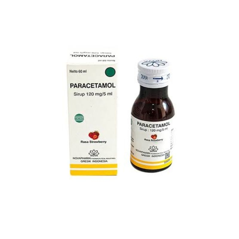 Paracetamol 120 mg / 5ml Sirup 60 ml Nova  / Obat Demam / Obat Sakit Gigi