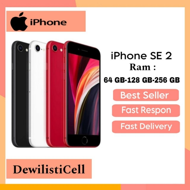 iPhone SE 2 2020 64GB/128GB Second Original 100% MULUS Fullset