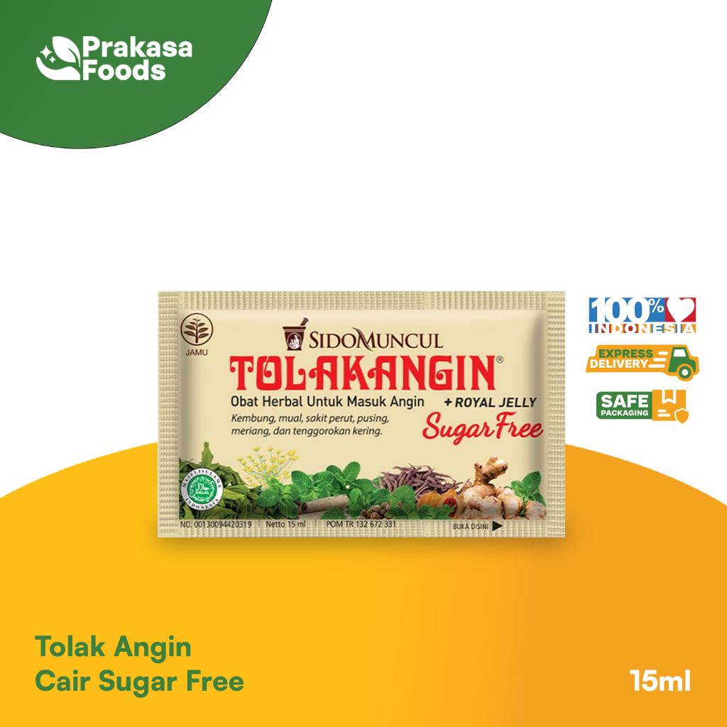 

Tolak Angin Cair Sugar Free 75ml (5 Sachet x 15ml)