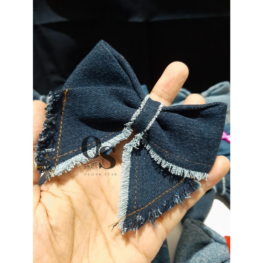Jepit Rambut / Jepitan Rambut Anak / Jepit Rambut Anak Perempuan / Jepit Rambut Denim Pita