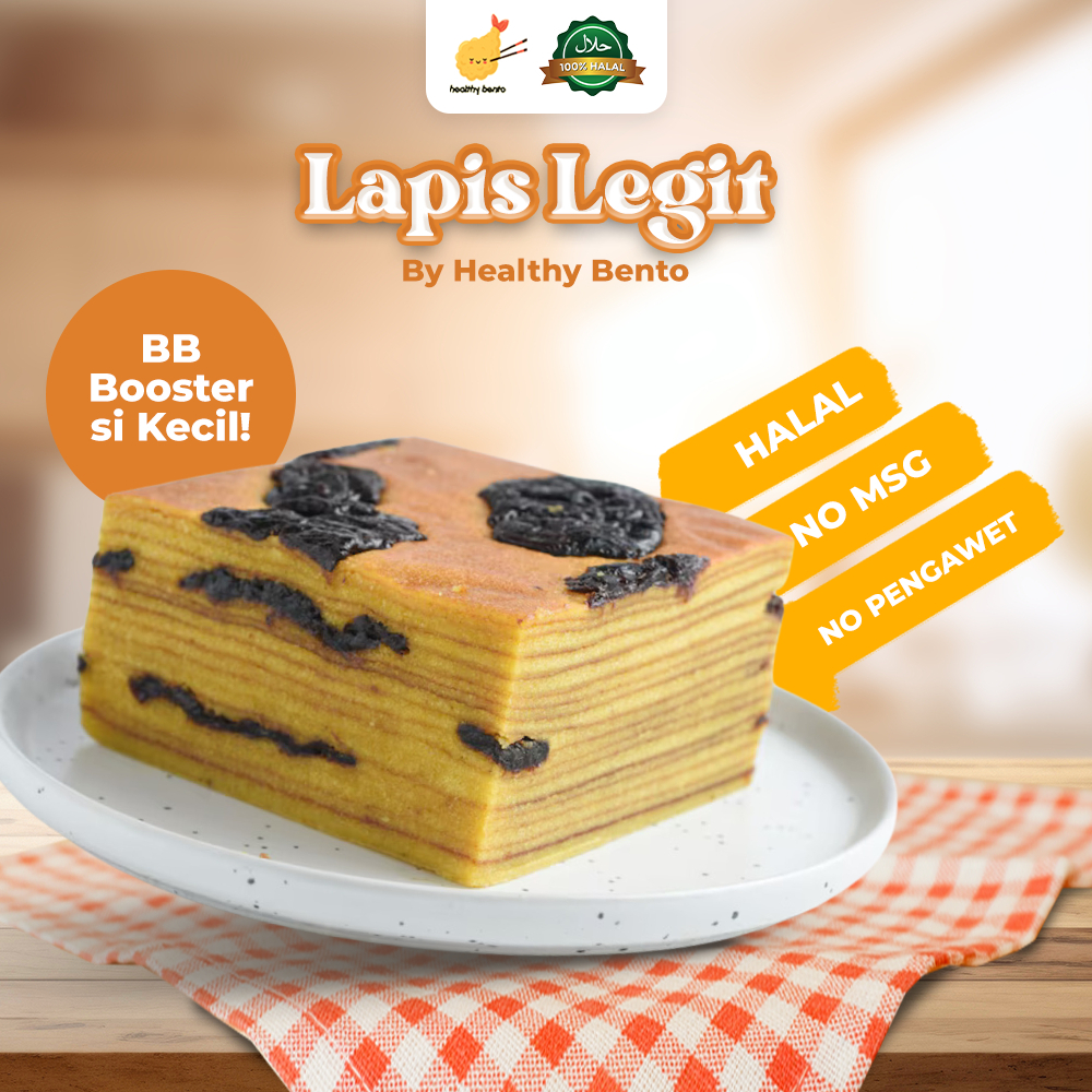 

Lapis Legit BB BOOSTER TINGGI KALORI - Lapis Legit Wisman 20x10 BB Booster Anak- HEALTHY BENTO - MAKANAN ANAK