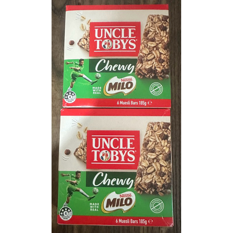 

UNCLE TOBYS chewy MILO muesli bars