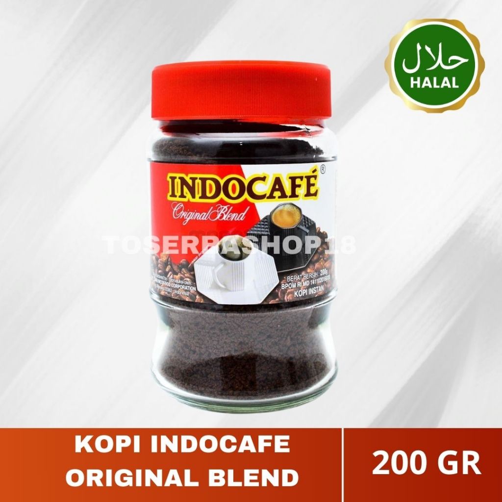 

KOPI HITAM / KOPI INDOCAFE ORIGINAL BLEND 200 GR BOTOL