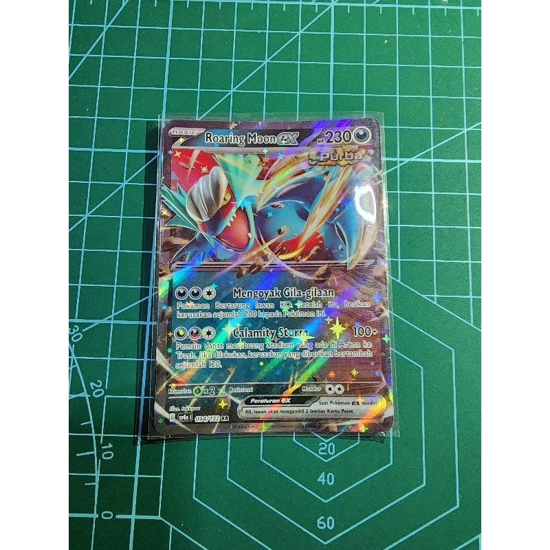 Roaring moon ex rr sv4s kartu pokemon tcg indonesia