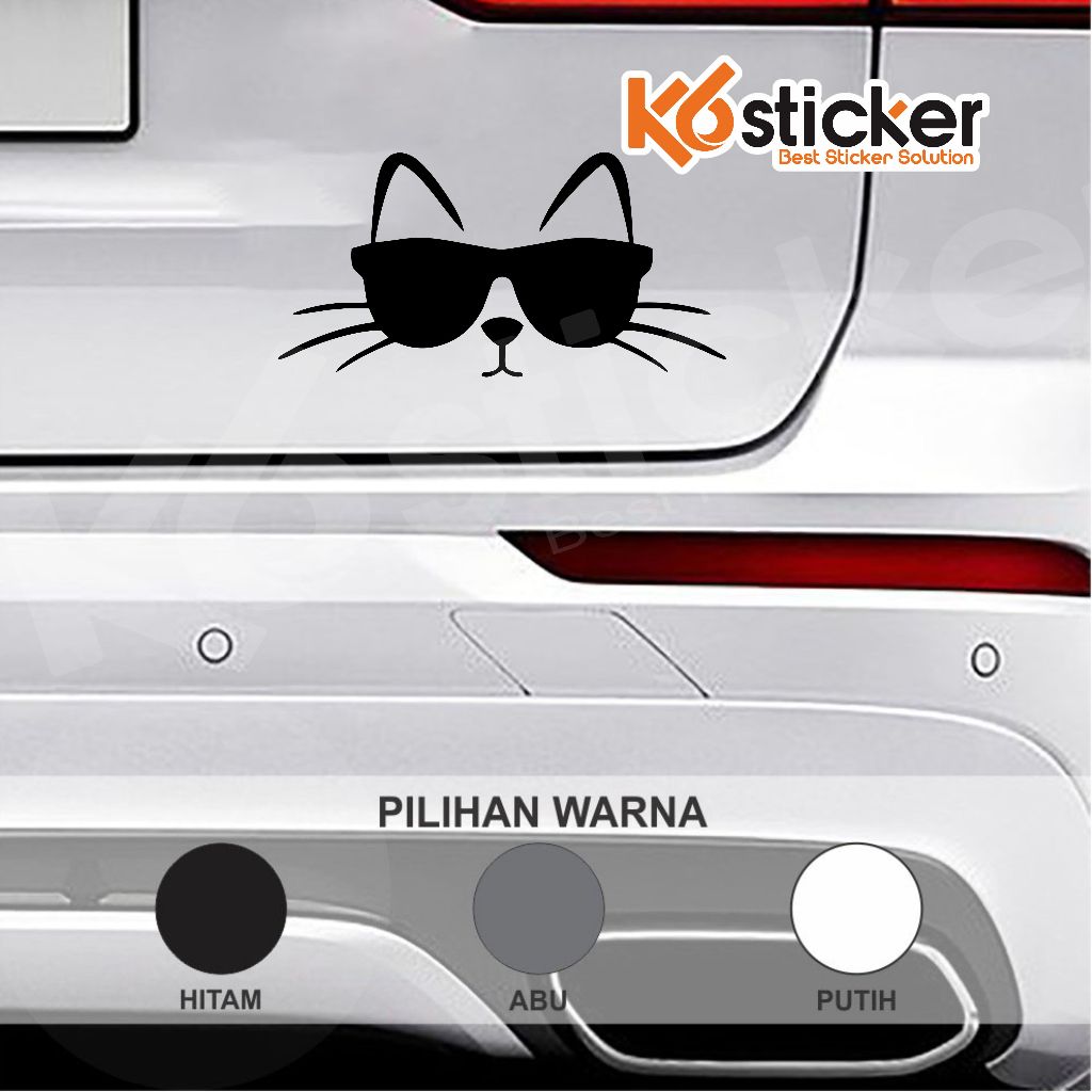 Stiker Mobil Kucing Kaca Mata Stiker Cutting Sticker Body Mobil Stiker Variasi Mobil