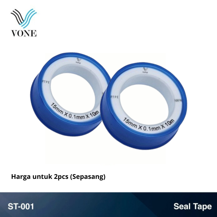 VONE ST-001 Seal Tape Selotip Keran Kran Air Pipa Drat 1/2" 10 Meter