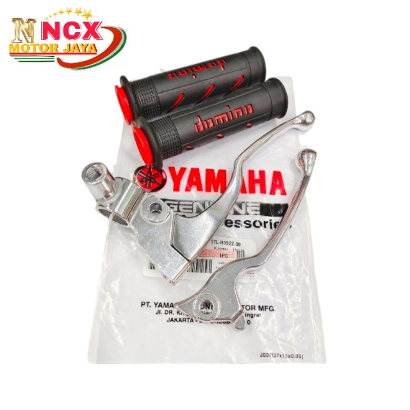 Dudukan Handle Rem Kiri Mio Sporty, + Handle Rem Kiri + Handle Rem Kanan + Handgrib Dudukan Spion Ki