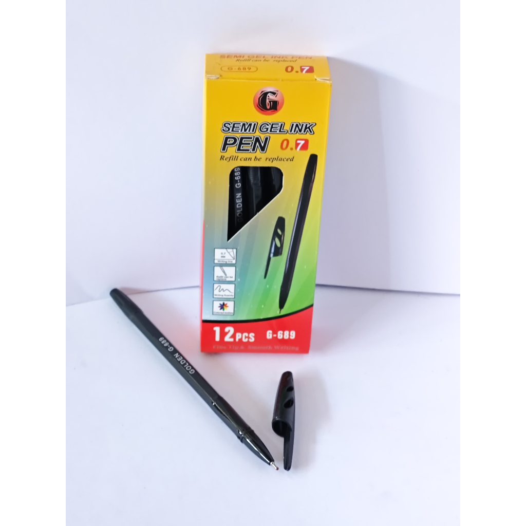 

Pulpen SEMI GEL.INK 1Pak Isi 12 pcs - Pulpen Padat - Pulpen