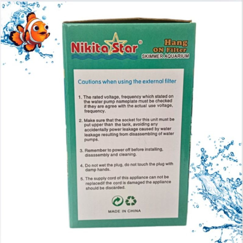 NIKITA STAR NS 05 HANG ON FILTER SKIMER AQUARIUM