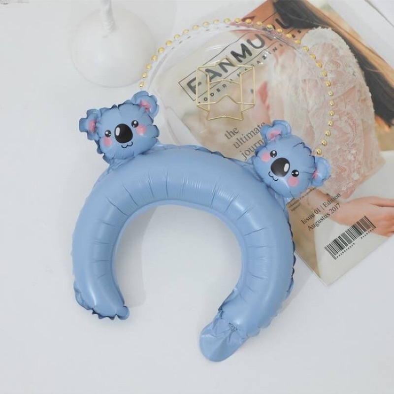 Balon bando foil karakter hewan koala kepala 2 animal binatang balloon baloon hiasan dekorasi pesta 