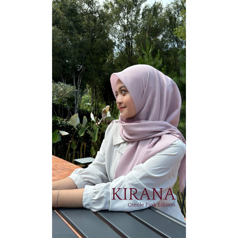 Hijablab Kirana Square - Mauve (hijab segiempat paris)