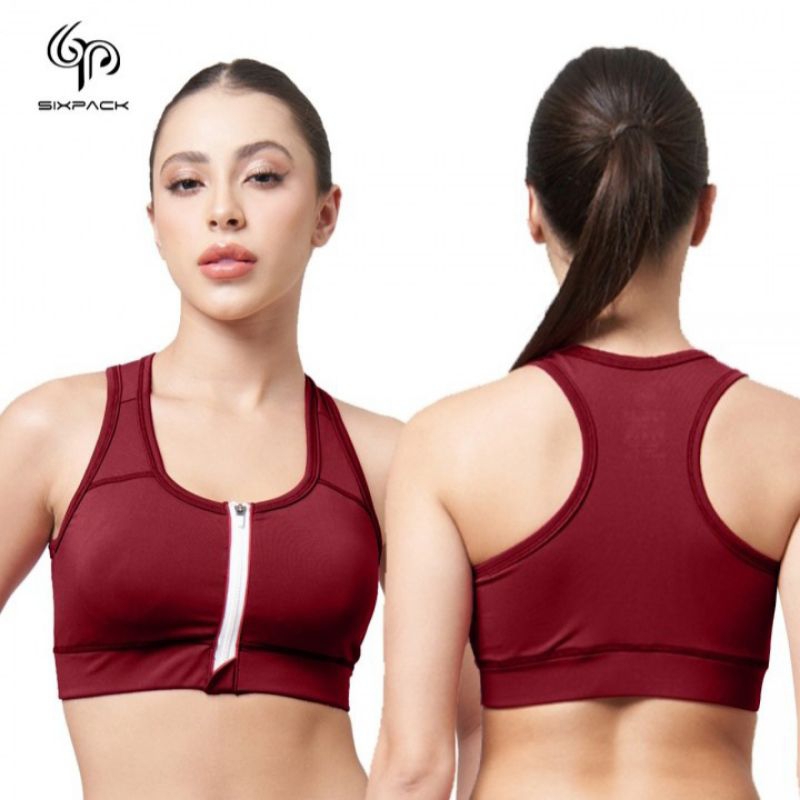 Sport Bra Zipper Depan B30 by Sixpack