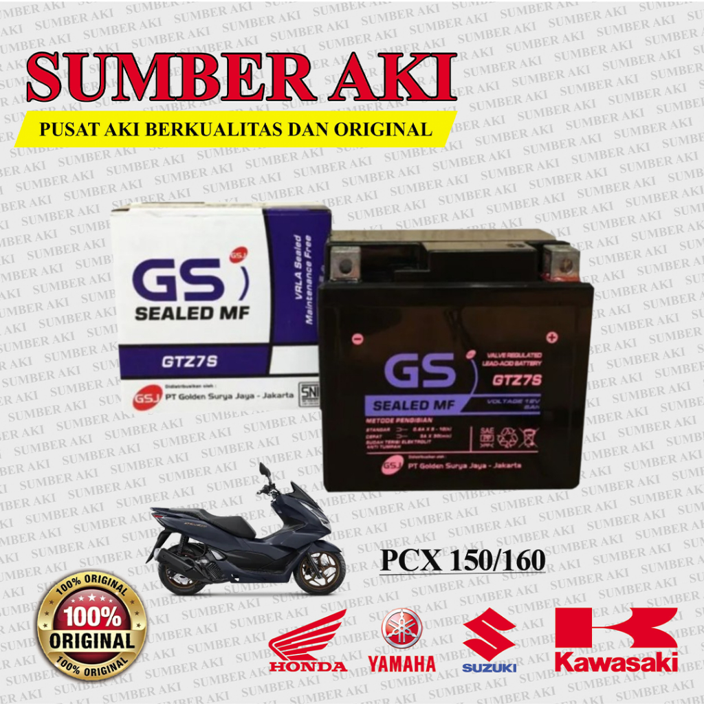 Aki Motor PCX 150/160 GTZ7S Aki Kering