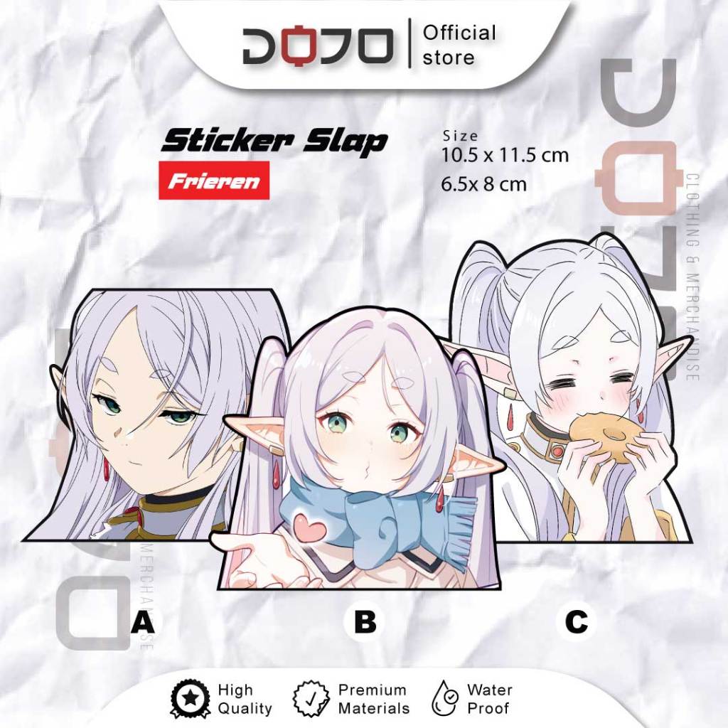 

Sticker VINYL Sousou no Frieren motor mobil notebook binder laptop pc gaming JDM slap eyes murah