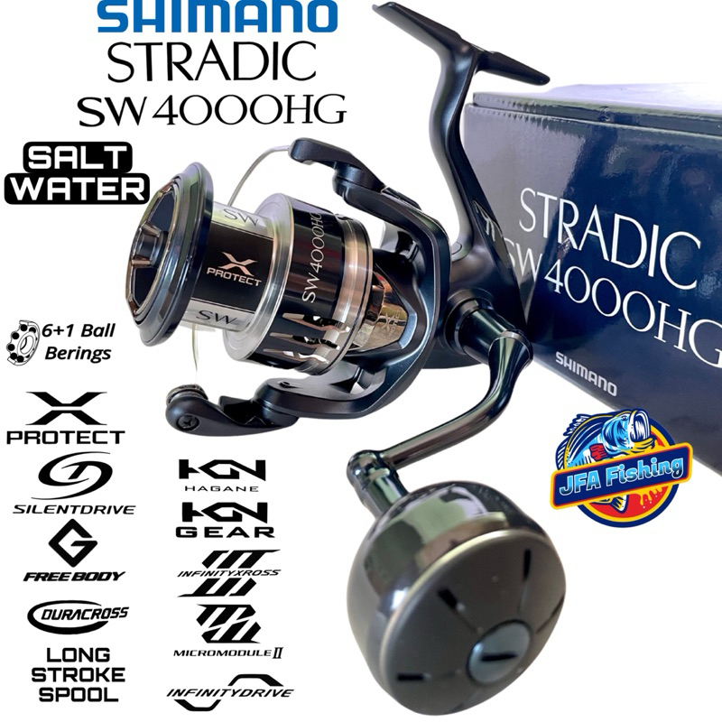 Reel Spinning Shimano STRADIC SW4000HG 6+1Bb SaltWater PowerHandle