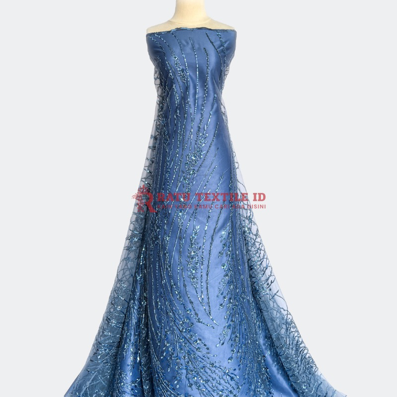 Kain Tile Piramid Payet Sequin Brukat untuk Seragam Bridesmaids dan Gamis