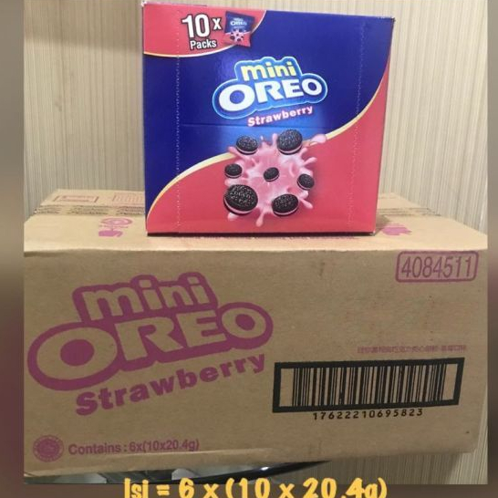 

1 Dus Oreo Mini Isi 6 pak x 10 pcs / 1 Karton Mini Oreo Isi 60pcs