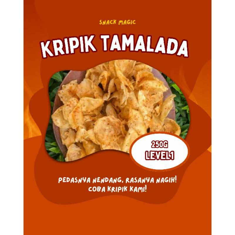 

kripik tamalada pedas level 2 250g