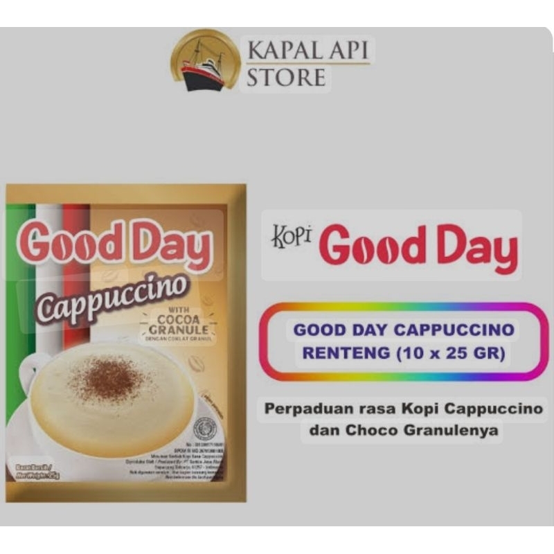 

GOOD DAY CAPPUCCINO 25 GR WITH COCOA GRANULE