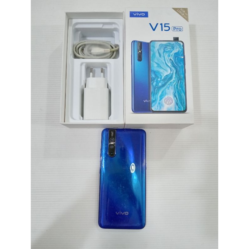 VIVO V15 PRO 6/128GB Topaz Blue Seken Lengkap