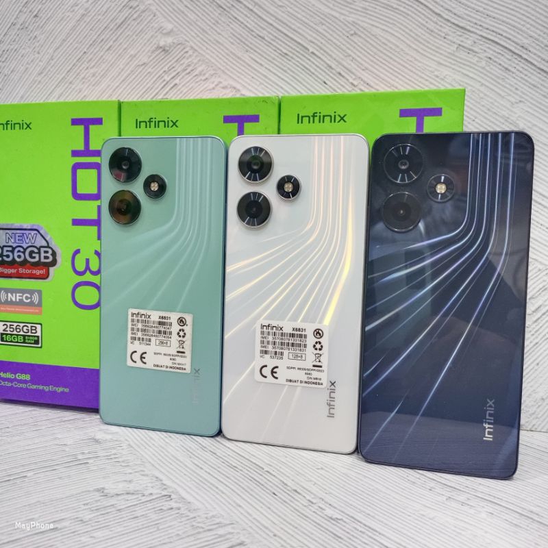 Infinix Hot 30 NFC 8/256 + 8/128 GB Handphone Second Bekas Fullset